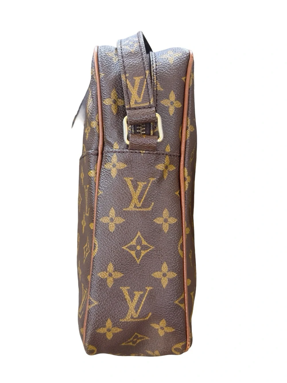 Louis Vuitton Monogram Canvas Messenger Bag in Brown and Gold